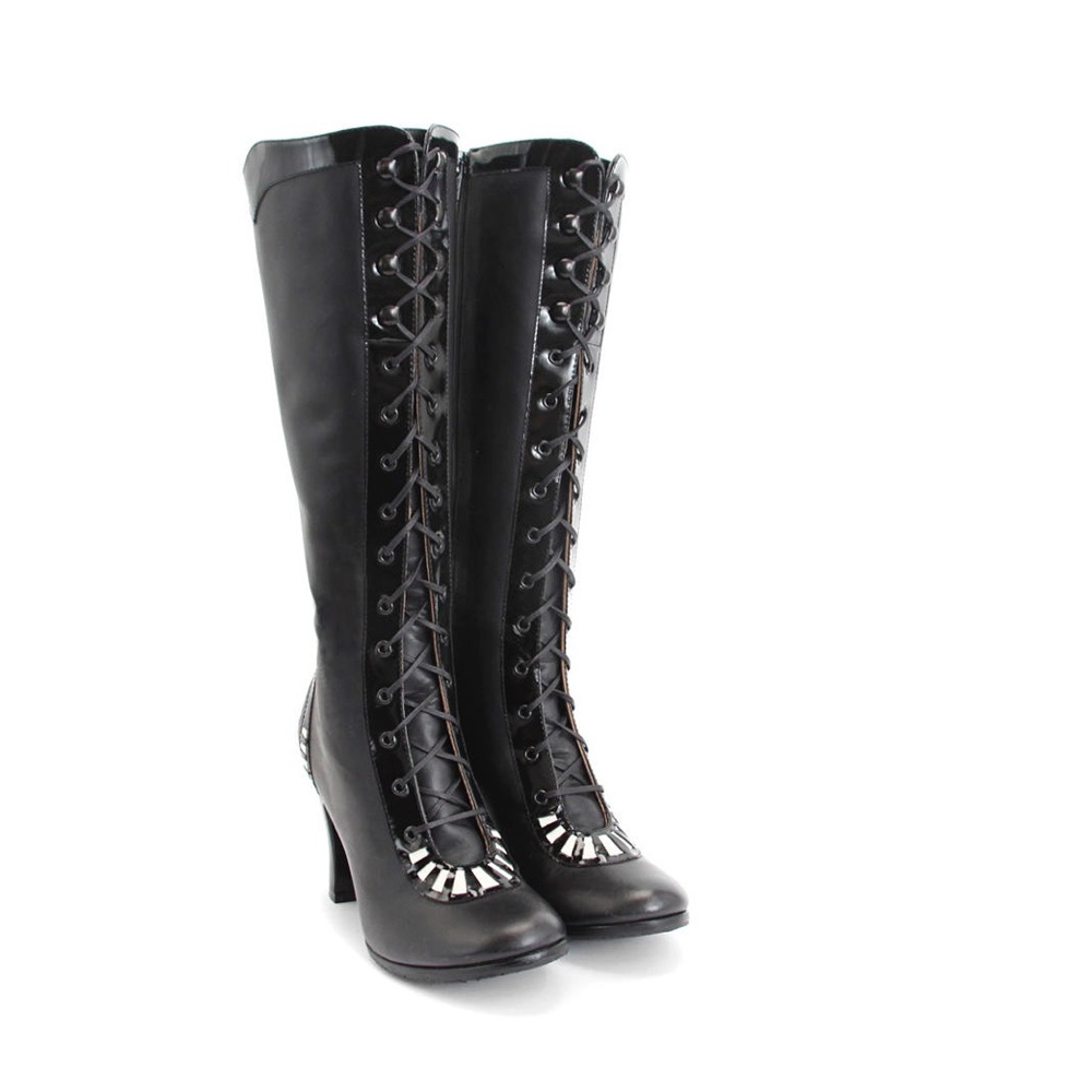 John Fluevog MIRACLES PURITY
TALL LACE-UP DRESS BOOT- discontinued very rare